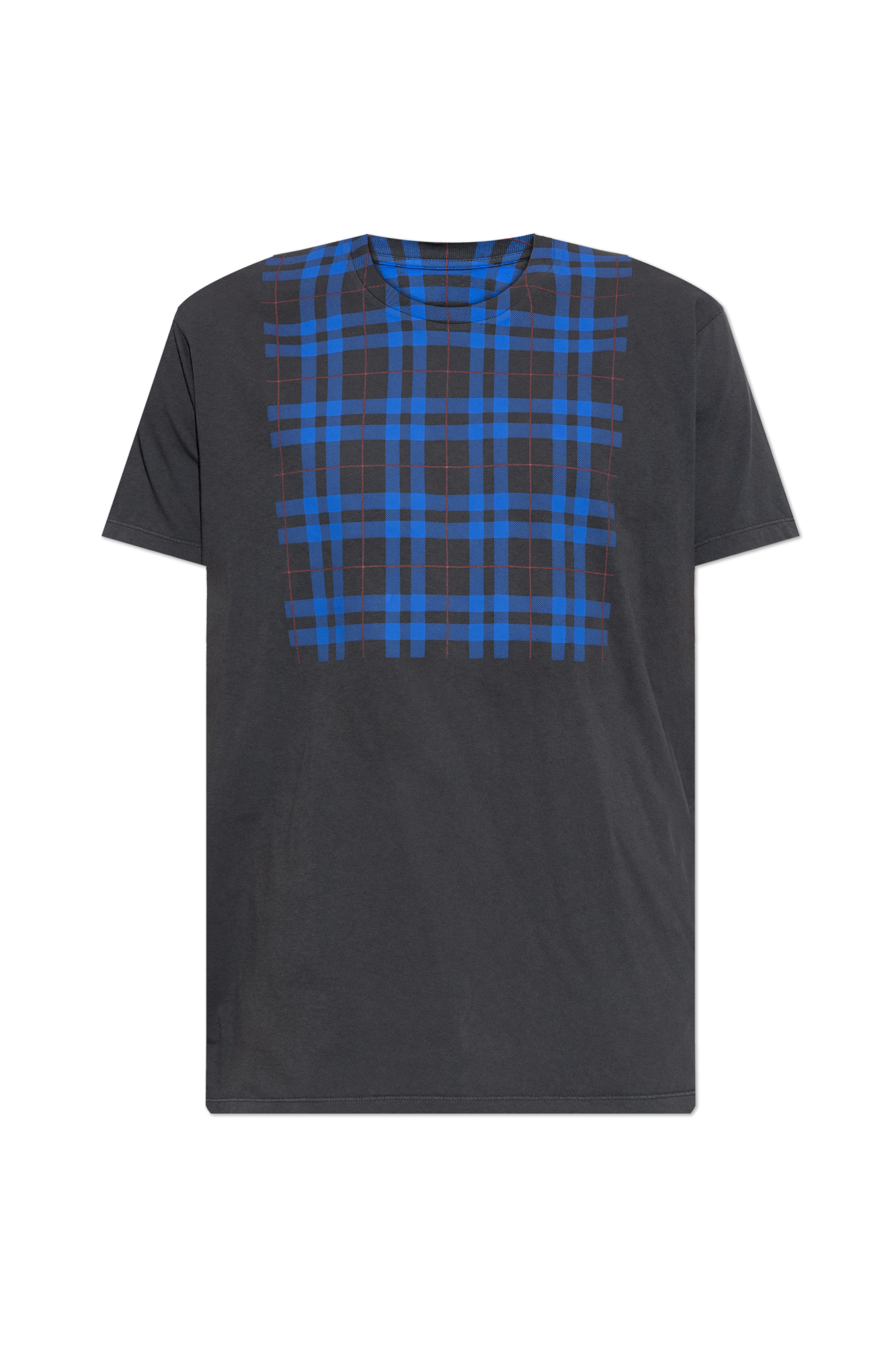 Navy blue Check pattern T-shirt Maison Margiela - Vitkac GB